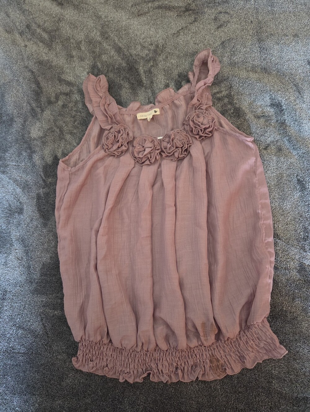 VINTAGE Love Culture Rosette Top Size S